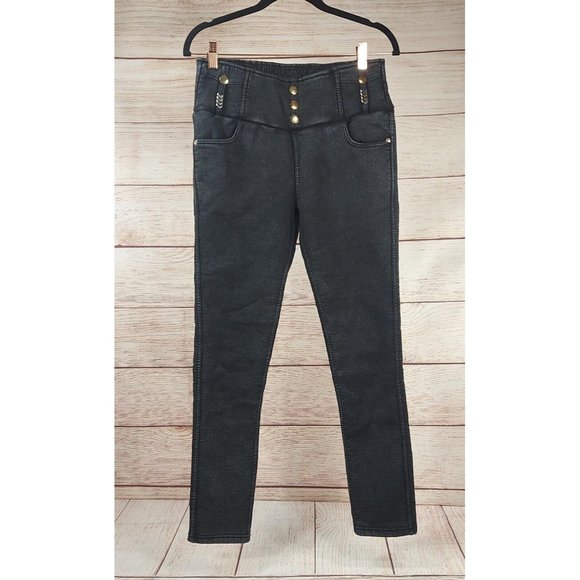 Women's Elastic Warm Legging High Waist Stretch Skinny Slim Fit Pants Black - Picture 1 of 15